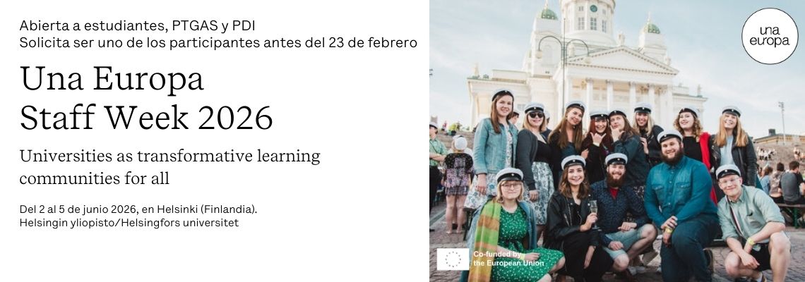 La staff week de Una Europa 2026 invita a participar a estudiantes, PTGAS y PDI